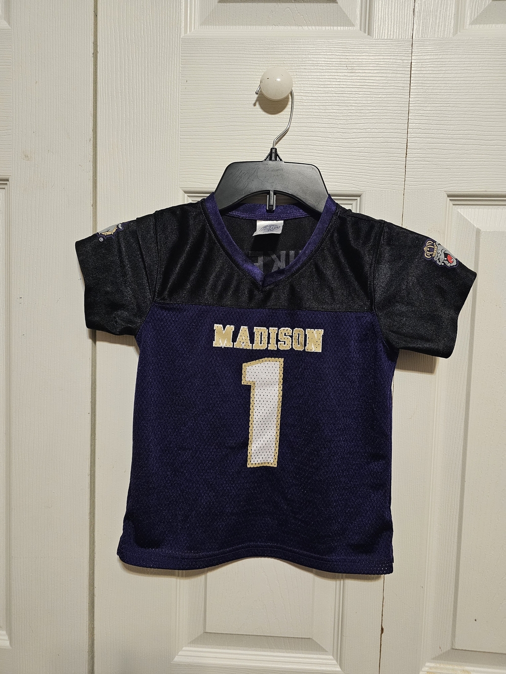 JMU James Madison Purple & Black Number 1 Football - 4T Jersey Size 4T